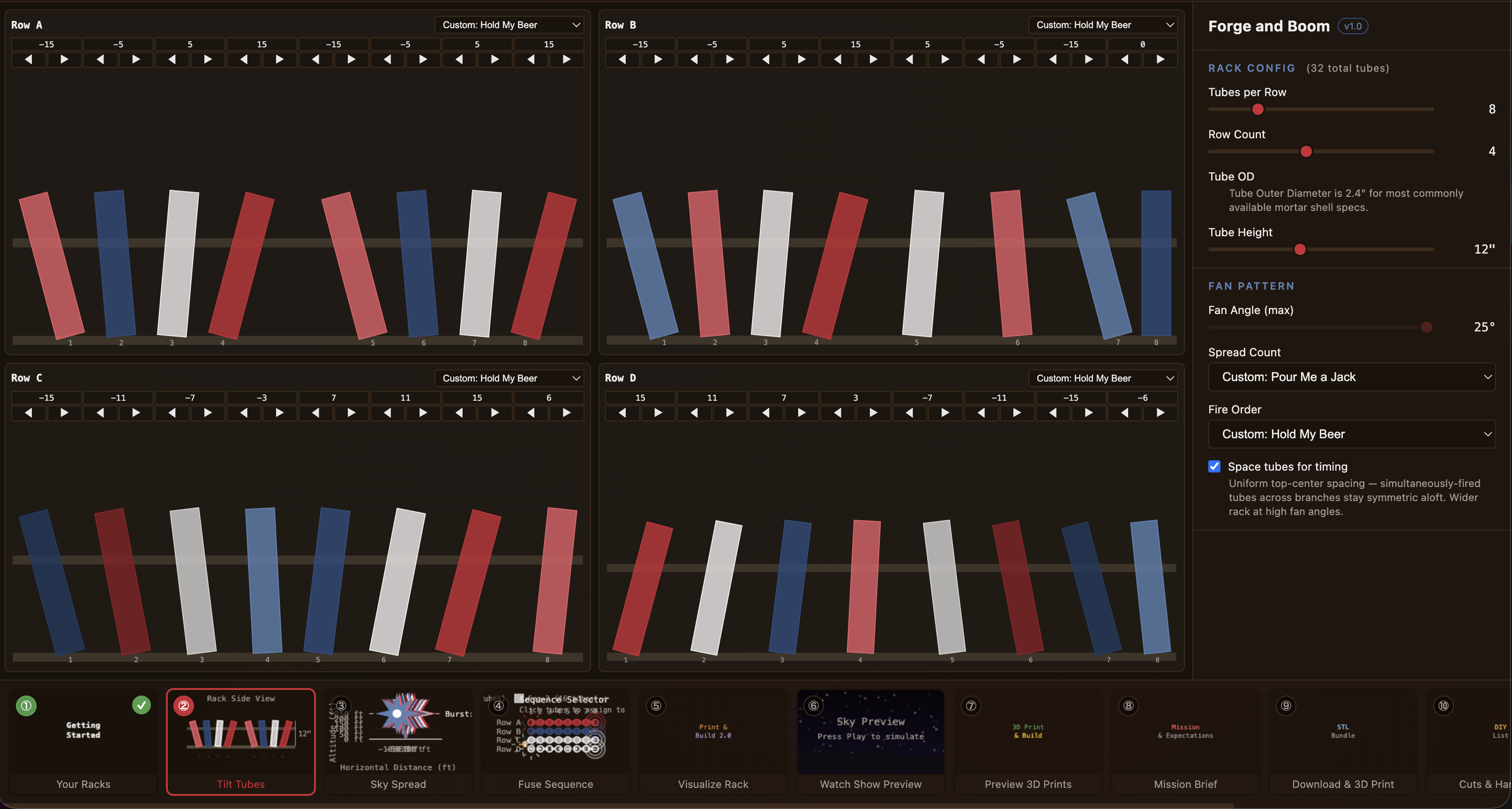 Tilt every tube